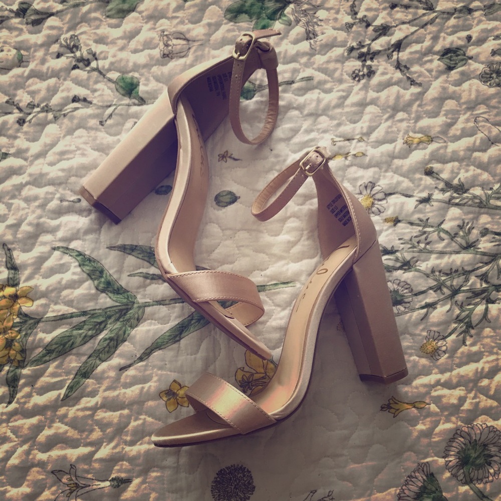 Nude wedge heels
